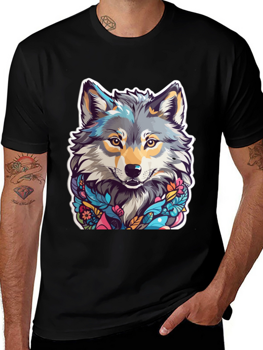 Wolf Art Black T-Shirt