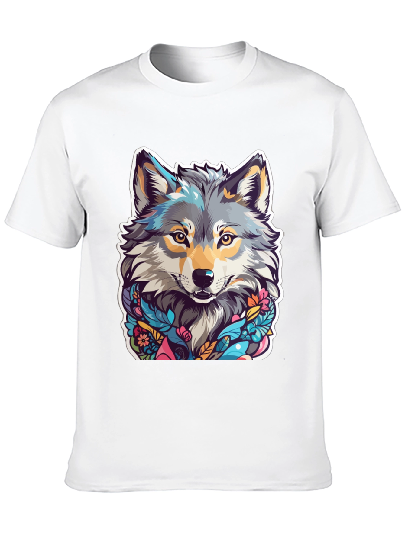Wolf Art Black T-Shirt