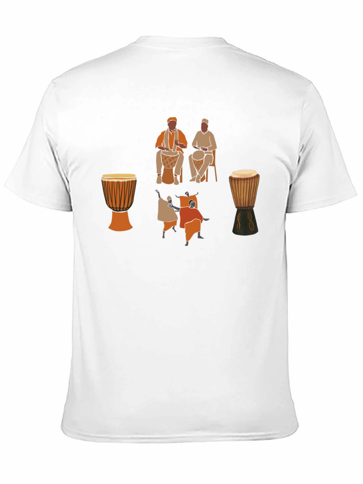 Djembe Drumming Graphic Tee - Black