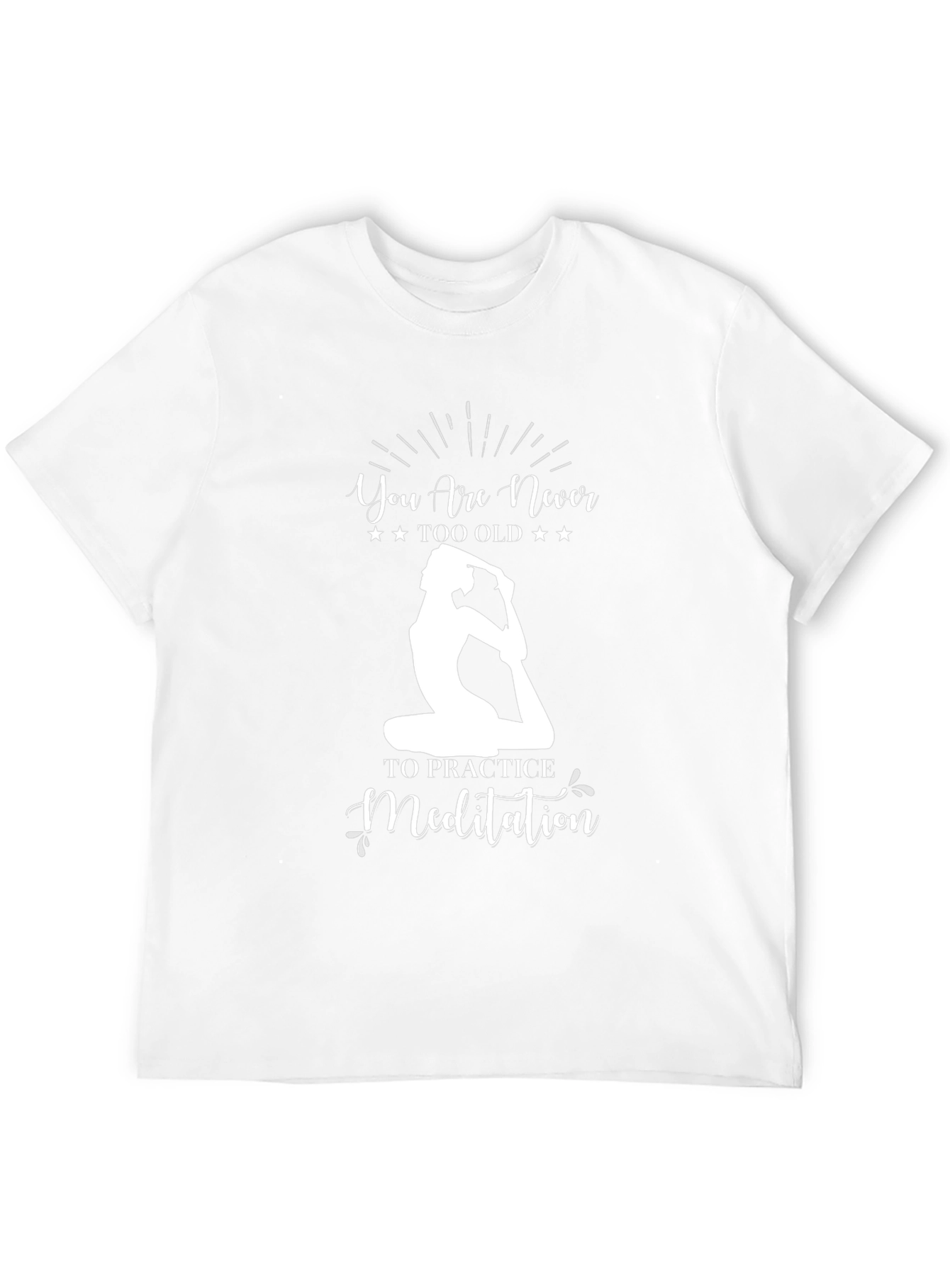 Yoga Meditation Graphic Tee - Never Too Old