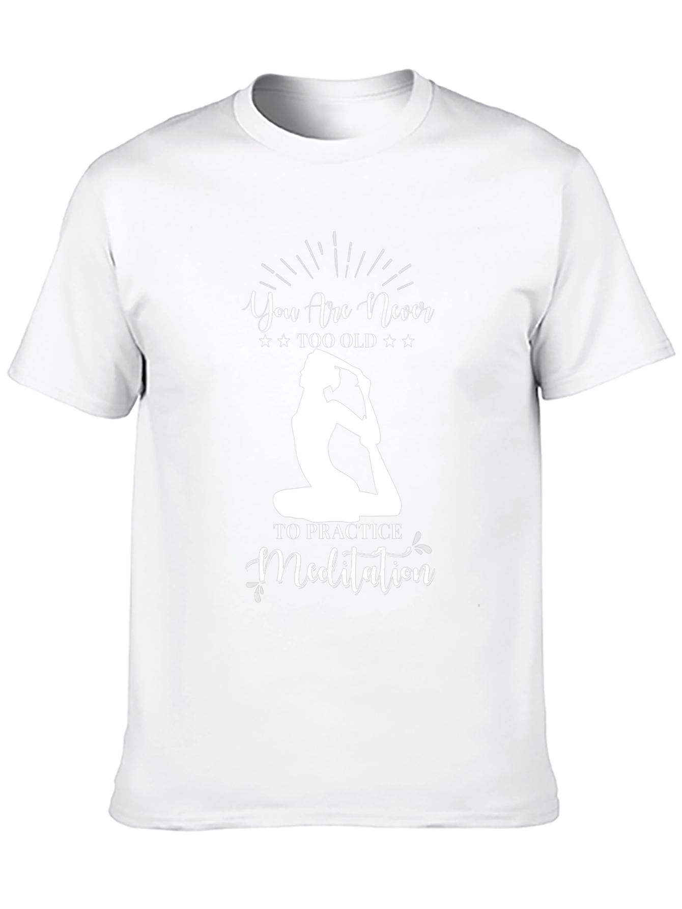 Yoga Meditation Graphic Tee - Never Too Old