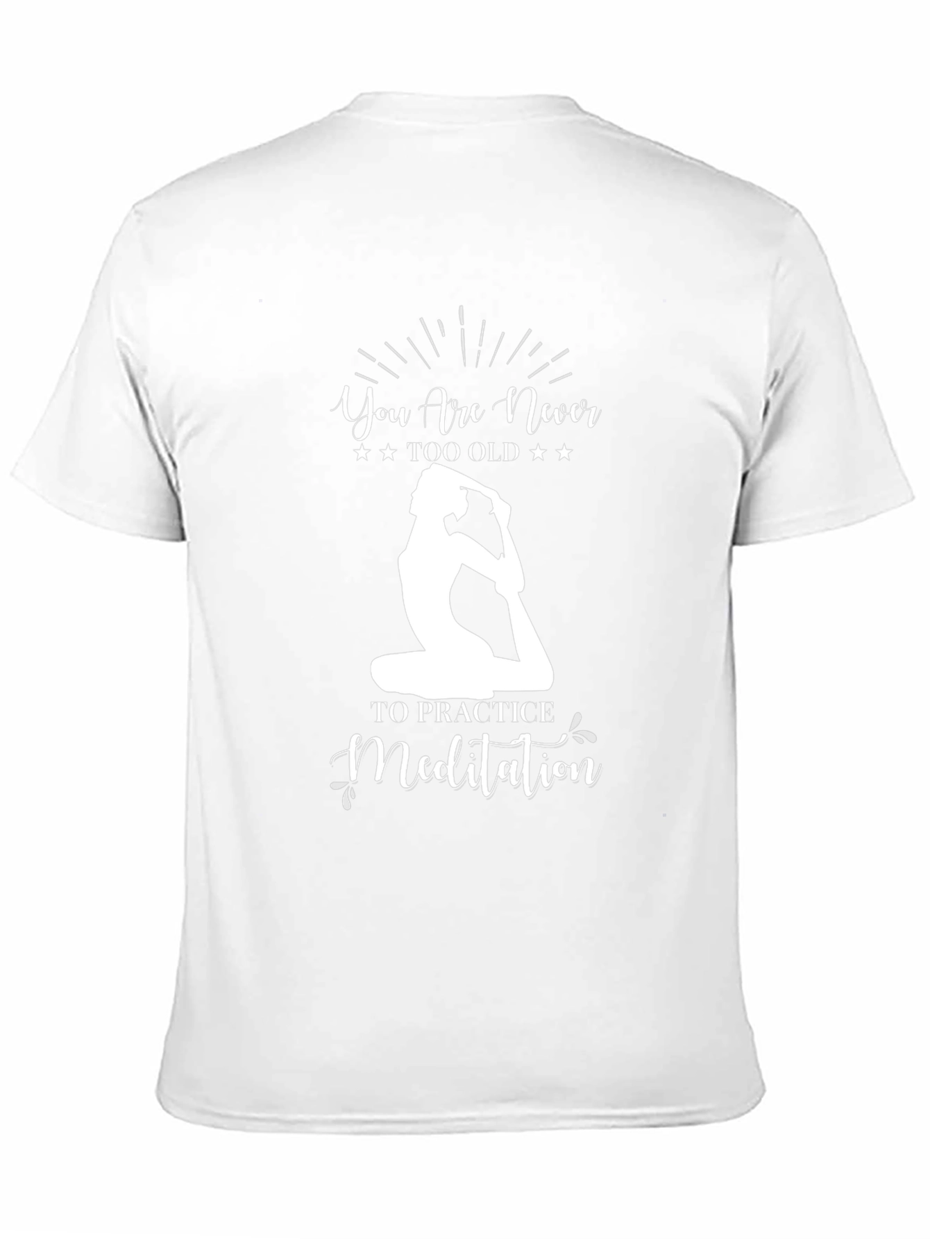 Yoga Meditation Graphic Tee - Never Too Old