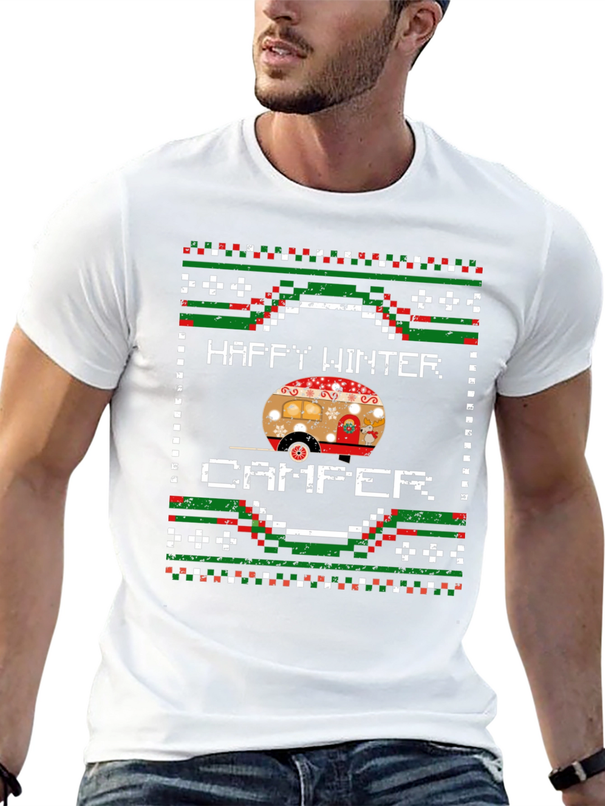 Happy Winter Camper Graphic T-Shirt