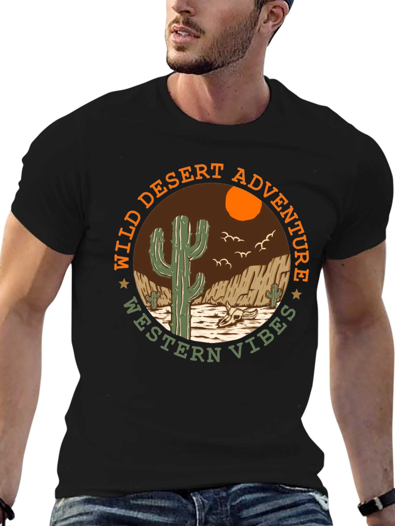 Wild Desert Adventure Western Vibes Graphic T-Shirt