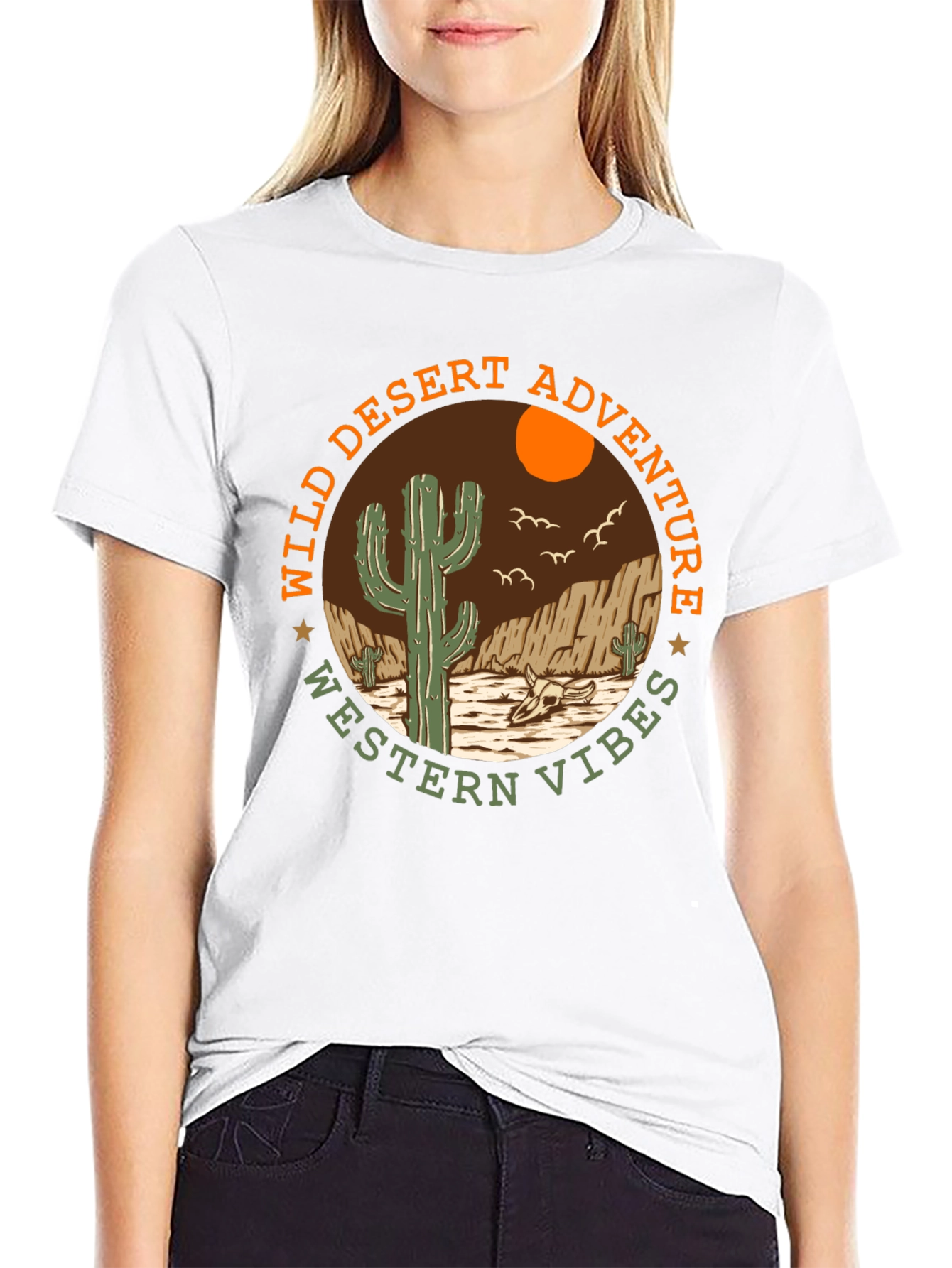 Wild Desert Adventure Western Vibes Graphic T-Shirt