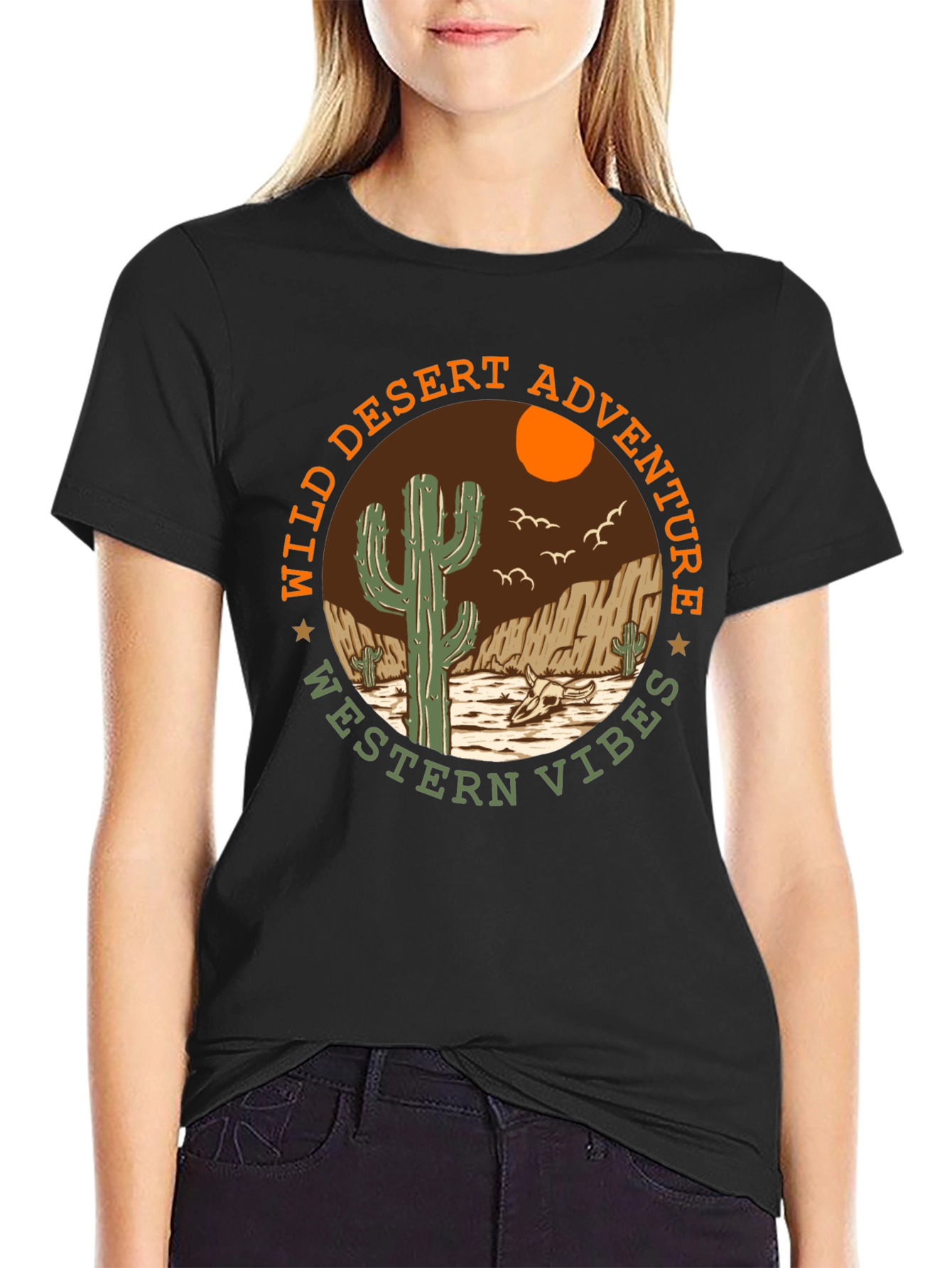 Wild Desert Adventure Western Vibes Graphic T-Shirt