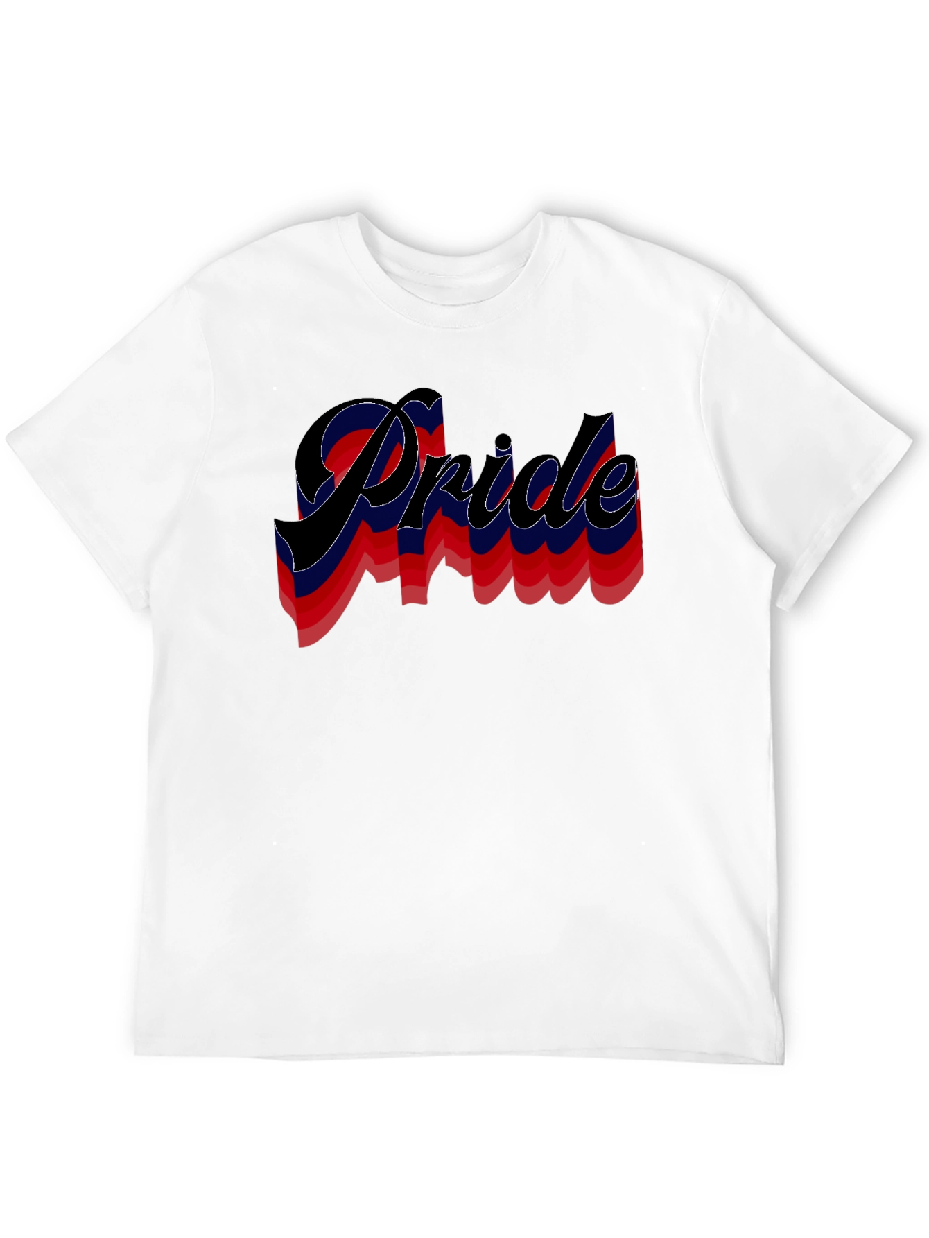 Pride Retro Wave T-Shirt Black Cotton