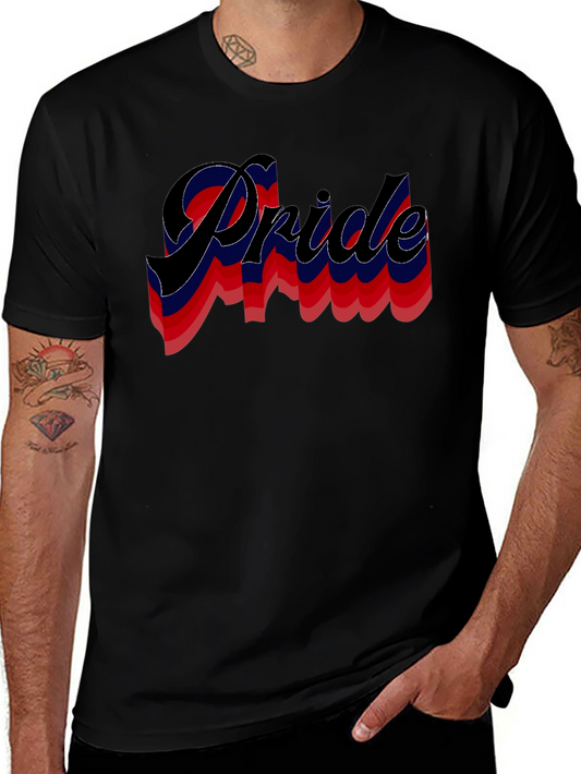 Pride Retro Wave T-Shirt Black Cotton