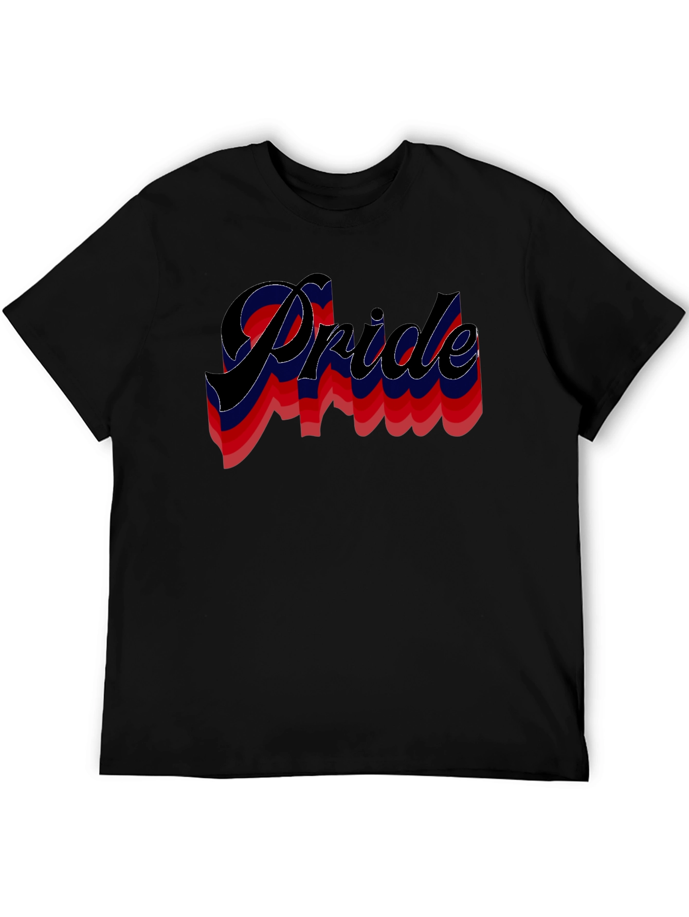 Pride Retro Wave T-Shirt Black Cotton