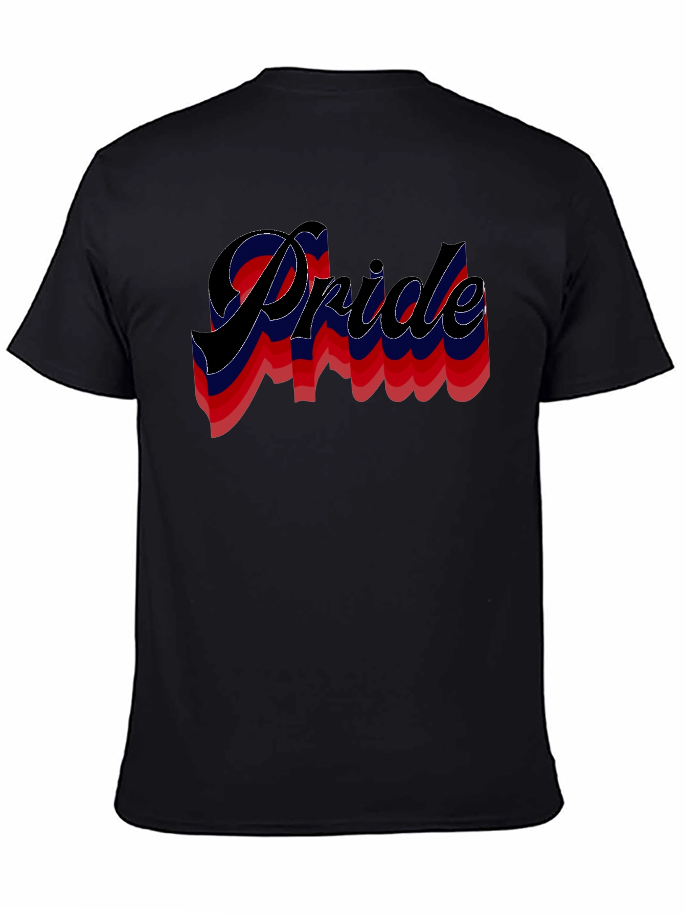 Pride Retro Wave T-Shirt Black Cotton