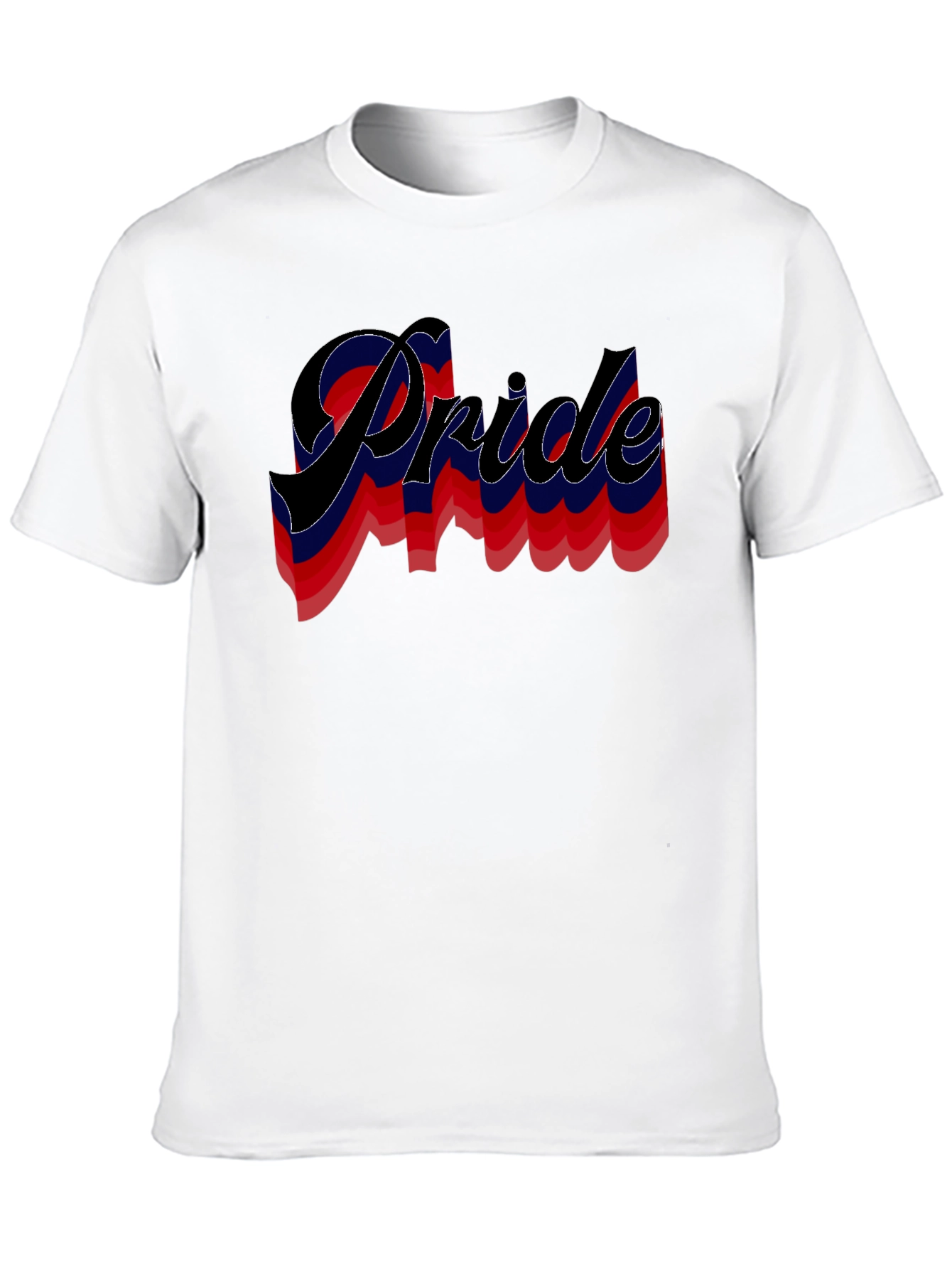 Pride Retro Wave T-Shirt Black Cotton