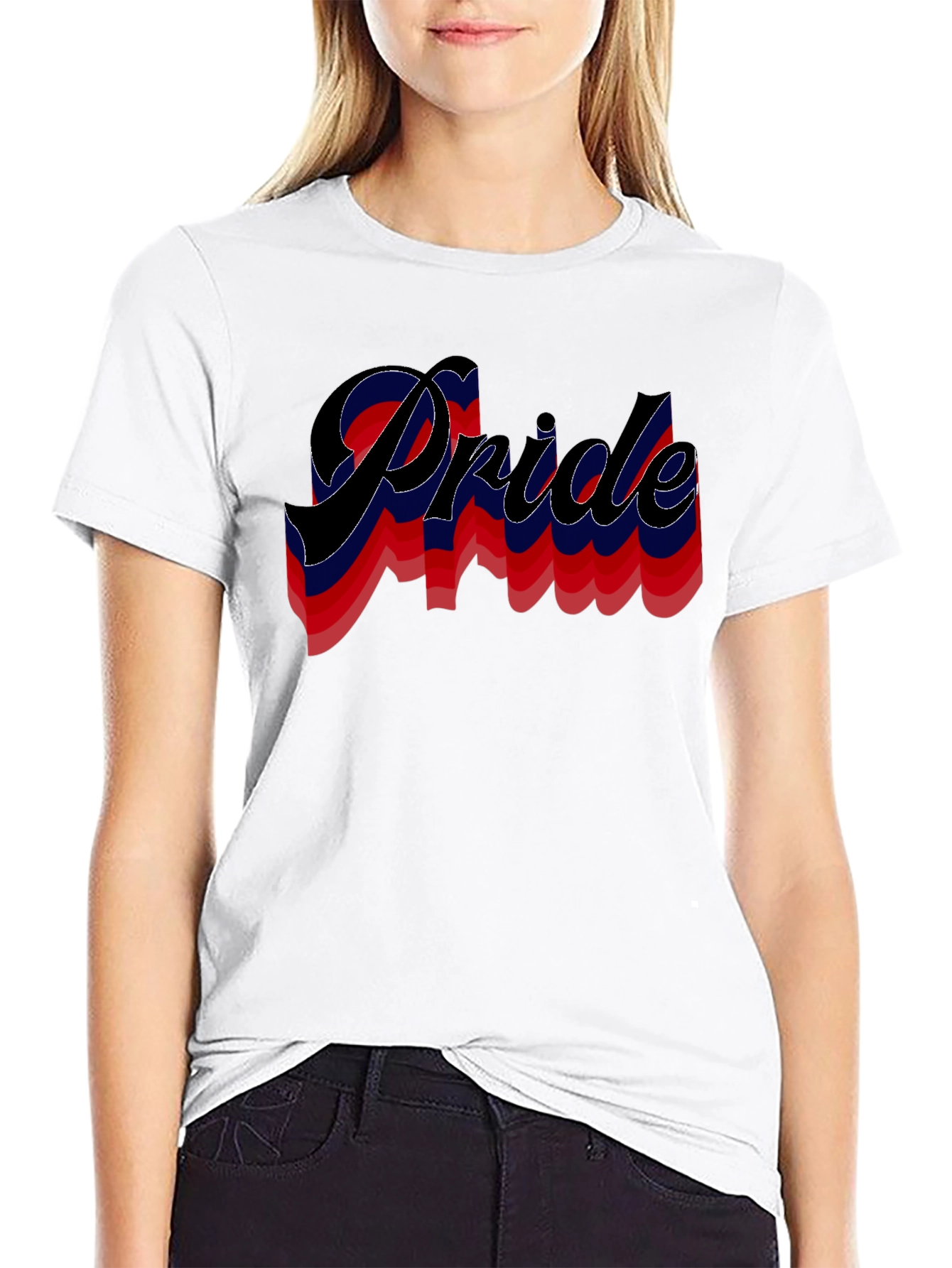 Pride Retro Wave T-Shirt Black Cotton