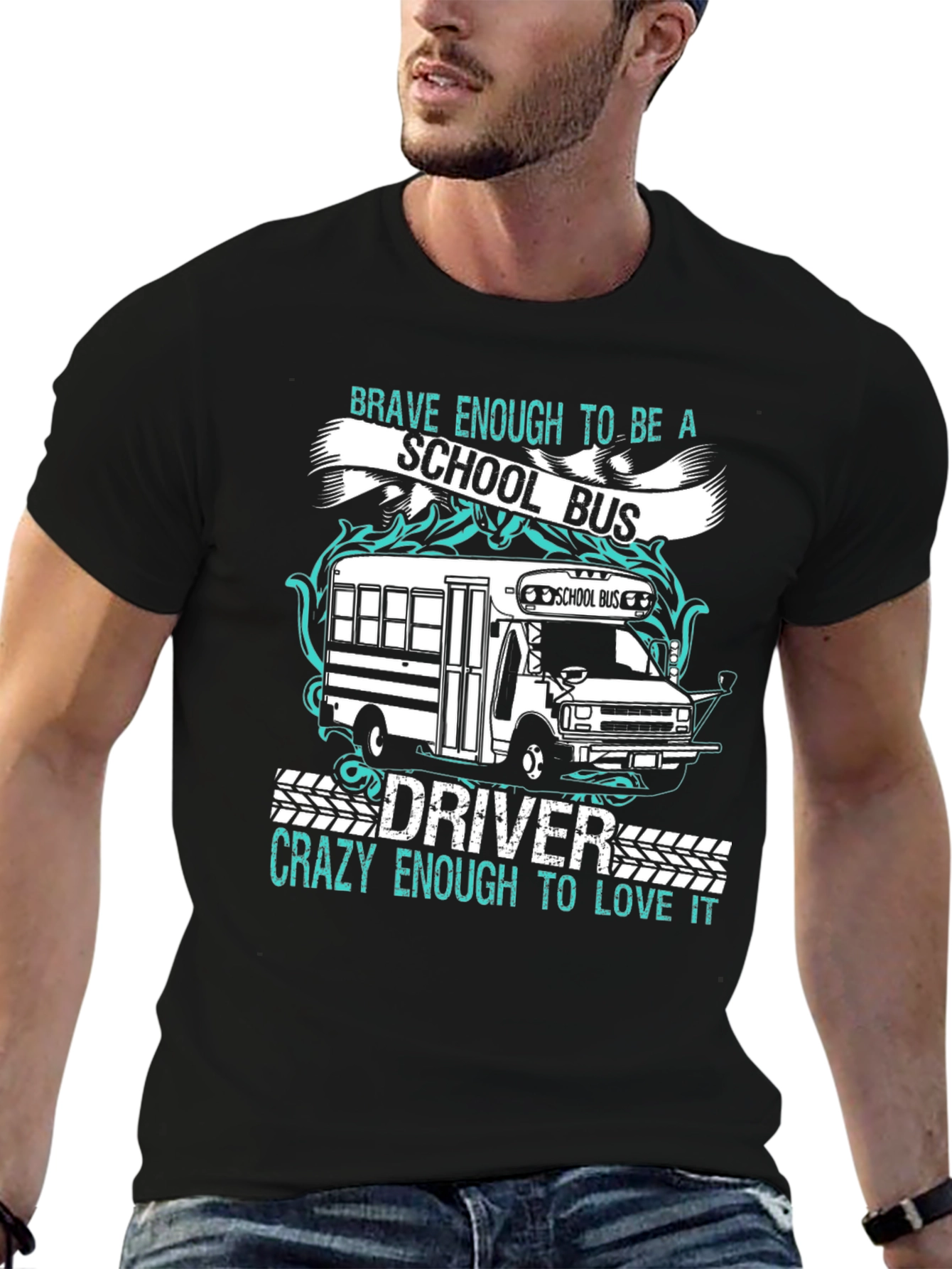 School Bus Driver T-Shirt - Brave & Crazy Design