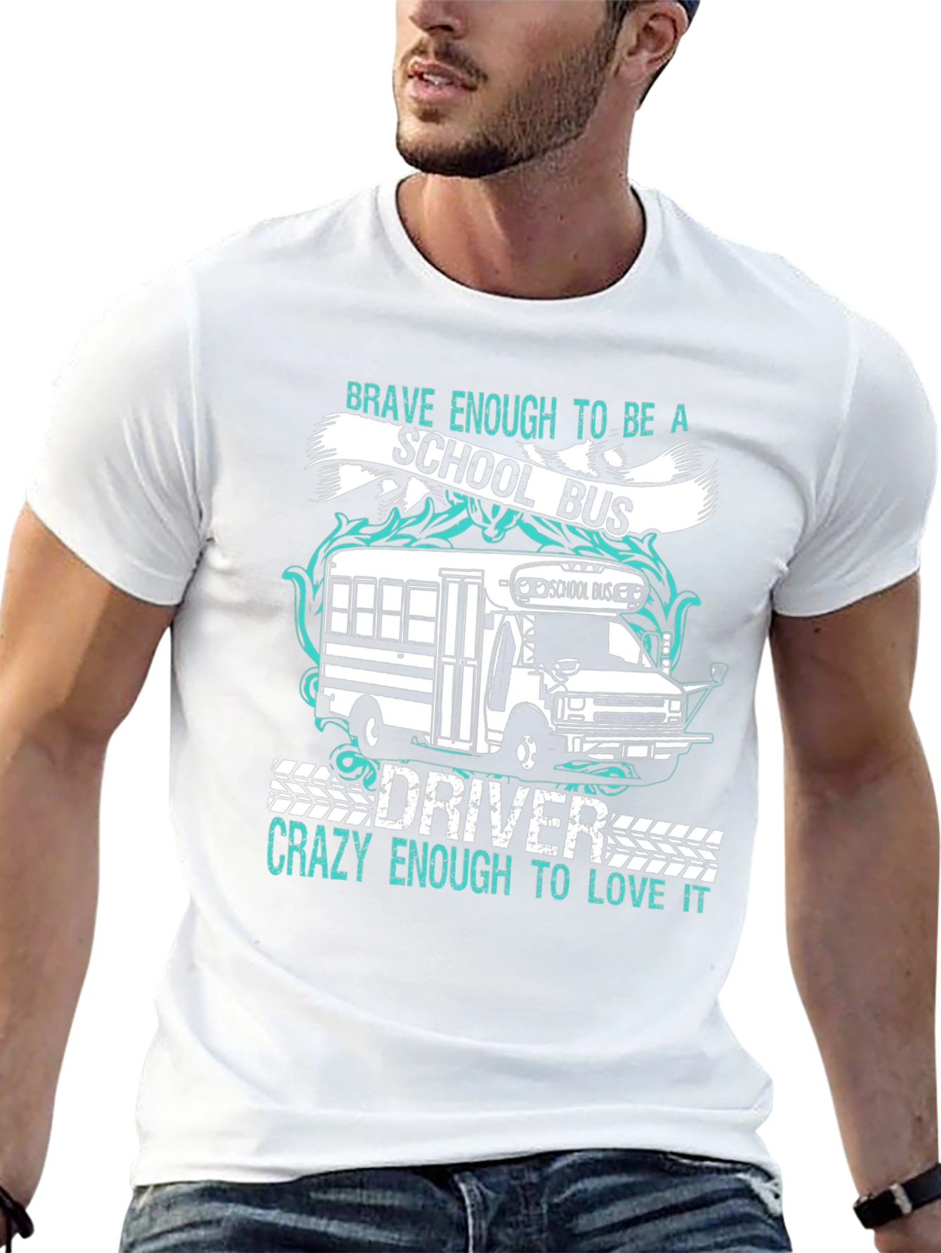 School Bus Driver T-Shirt - Brave & Crazy Design