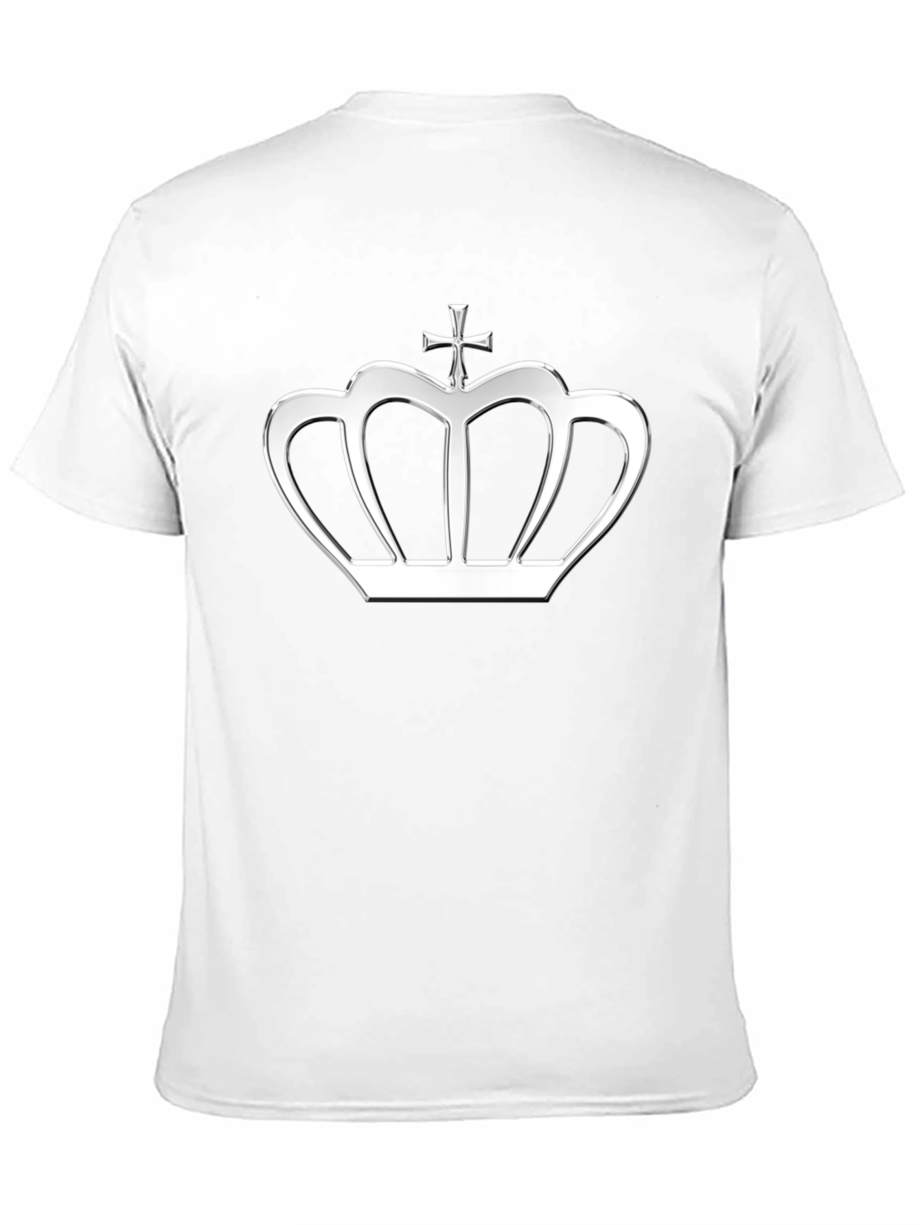 Crown Graphic Tee - Silver Crown on Black