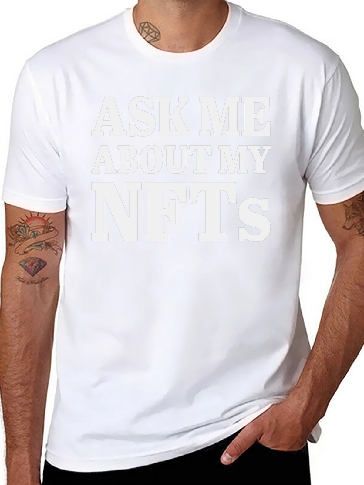 Ask Me About My NFTs Black T-Shirt
