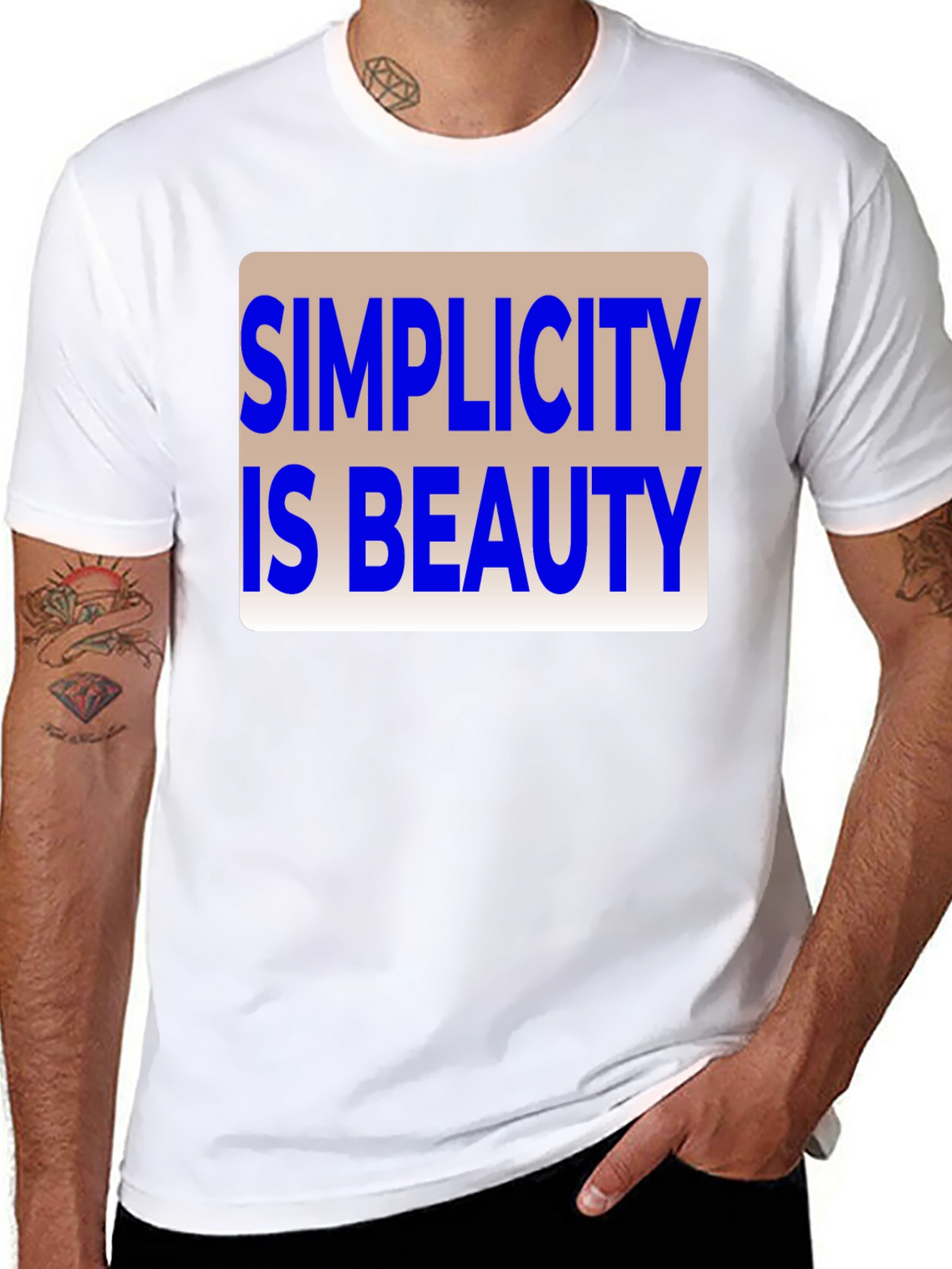 Simplicity is Beauty Graphic T-Shirt - Unisex Casual Tee
