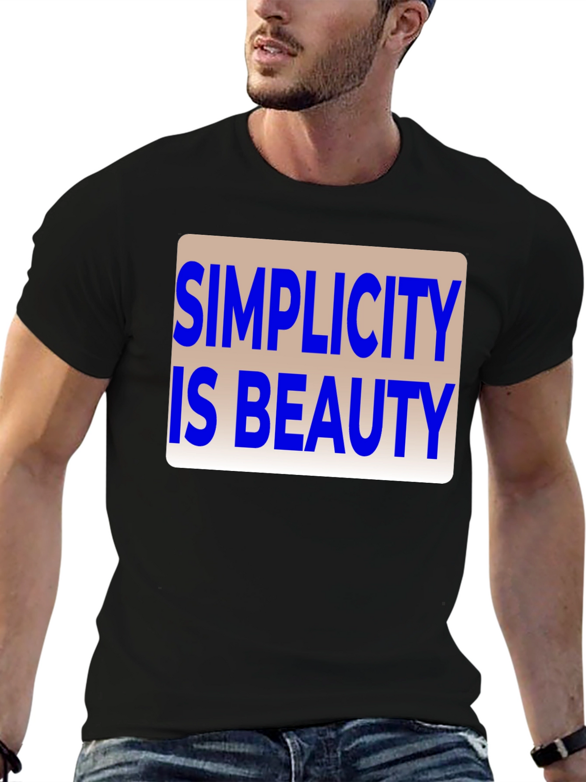 Simplicity is Beauty Graphic T-Shirt - Unisex Casual Tee