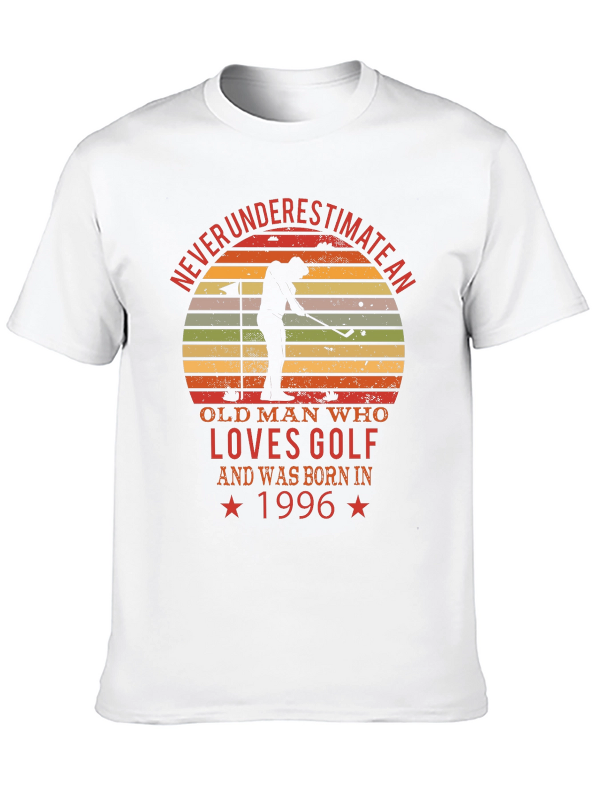 Never Underestimate Old Man Golf T-Shirt