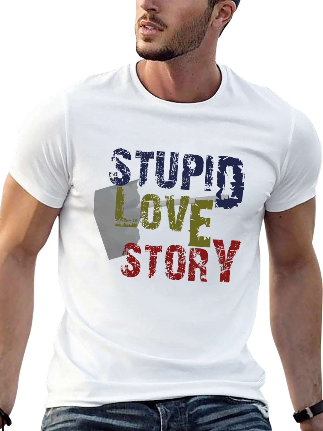 Stupid Love Story Graphic Tee - Unique Design