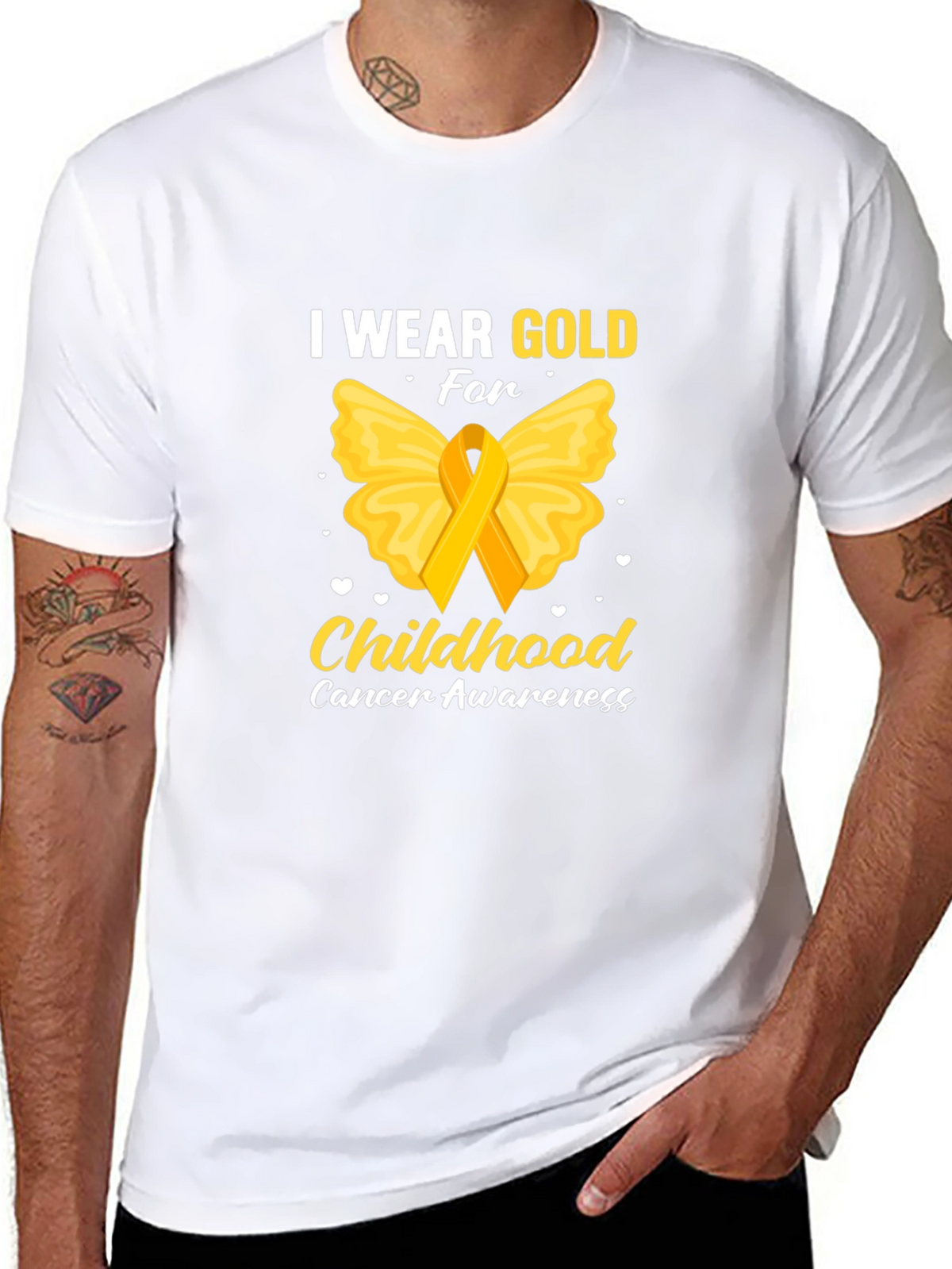 I Wear Gold For Childhood Cancer Awareness T-Shirt