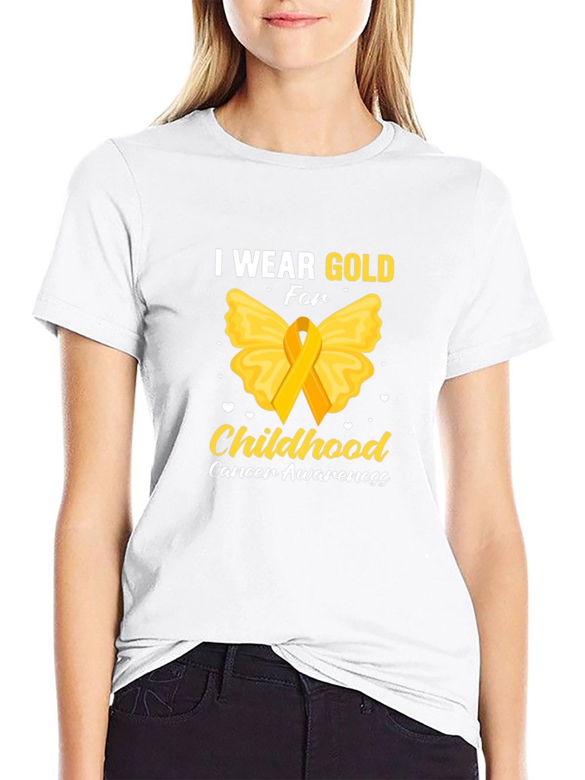 I Wear Gold For Childhood Cancer Awareness T-Shirt