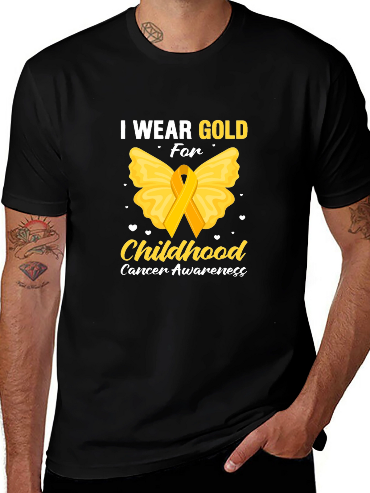 I Wear Gold For Childhood Cancer Awareness T-Shirt