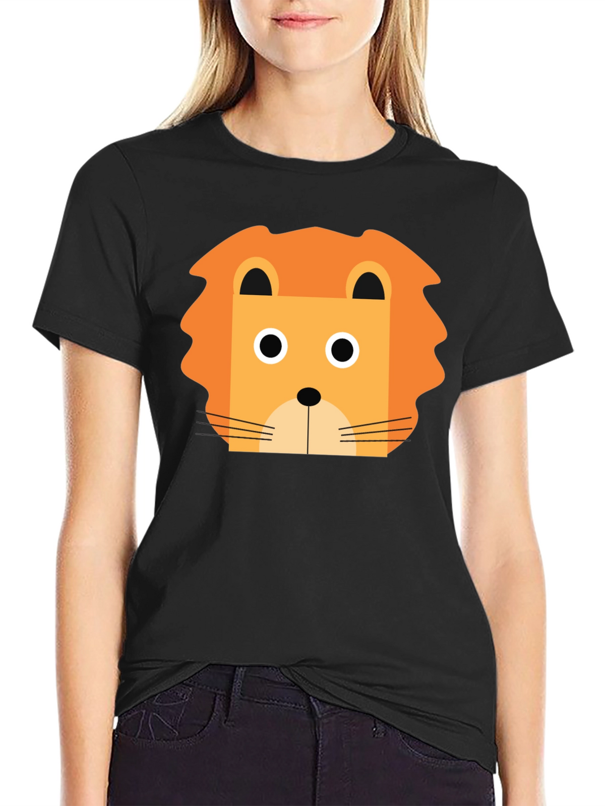 Lion Graphic Tee - Black Unisex T-Shirt