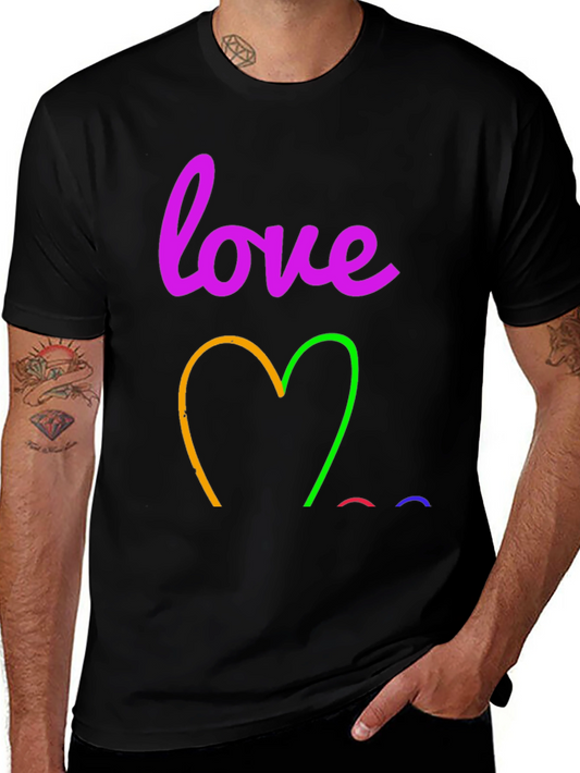 Love Heart Graphic Tee - Stylish Casual Wear