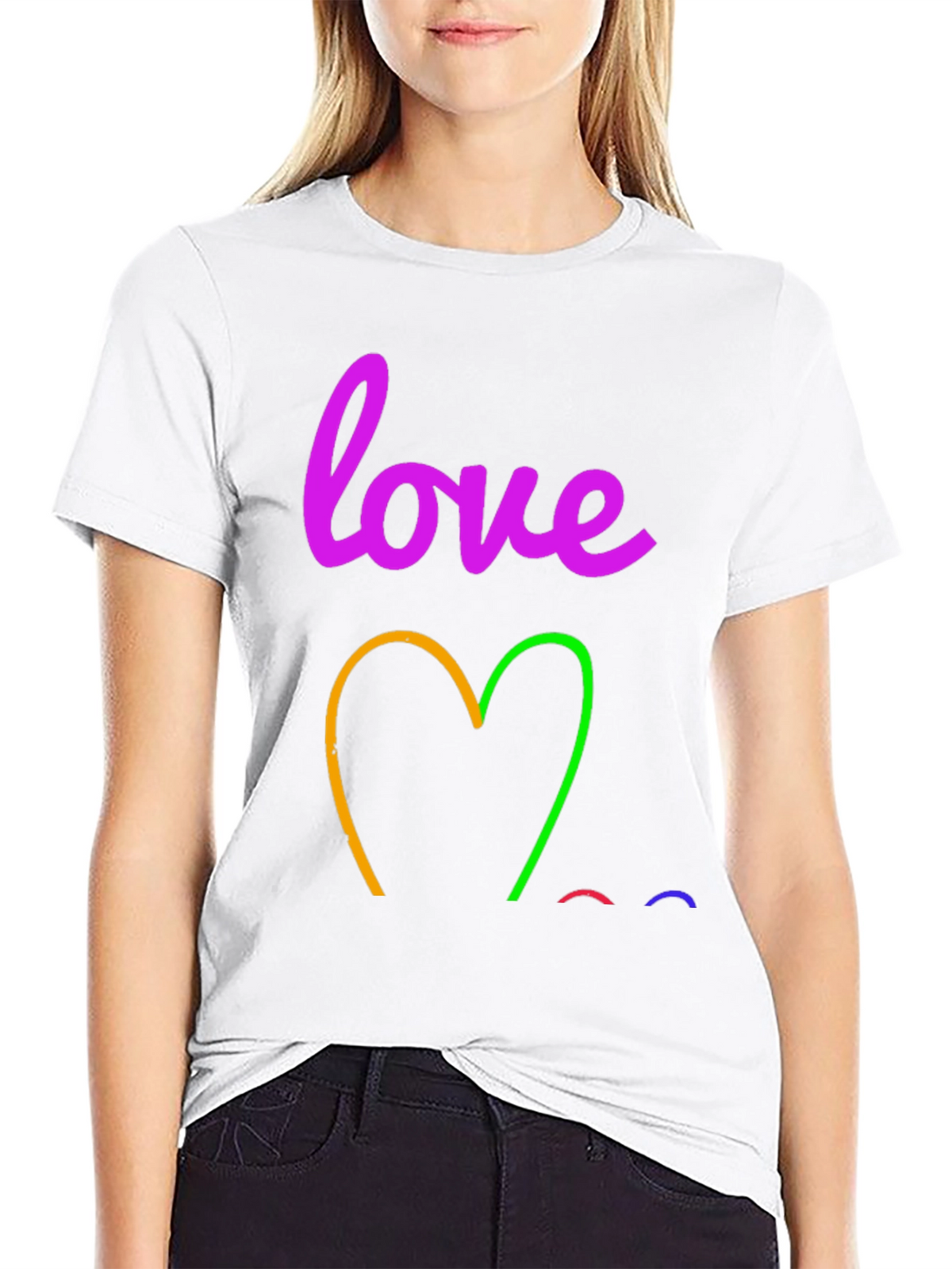 Love Heart Graphic Tee - Stylish Casual Wear