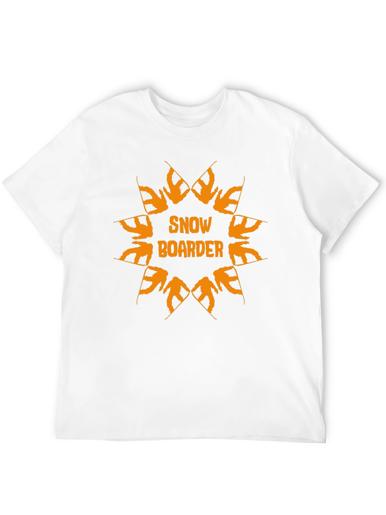 Snowboarder Graphic Print Black T-Shirt