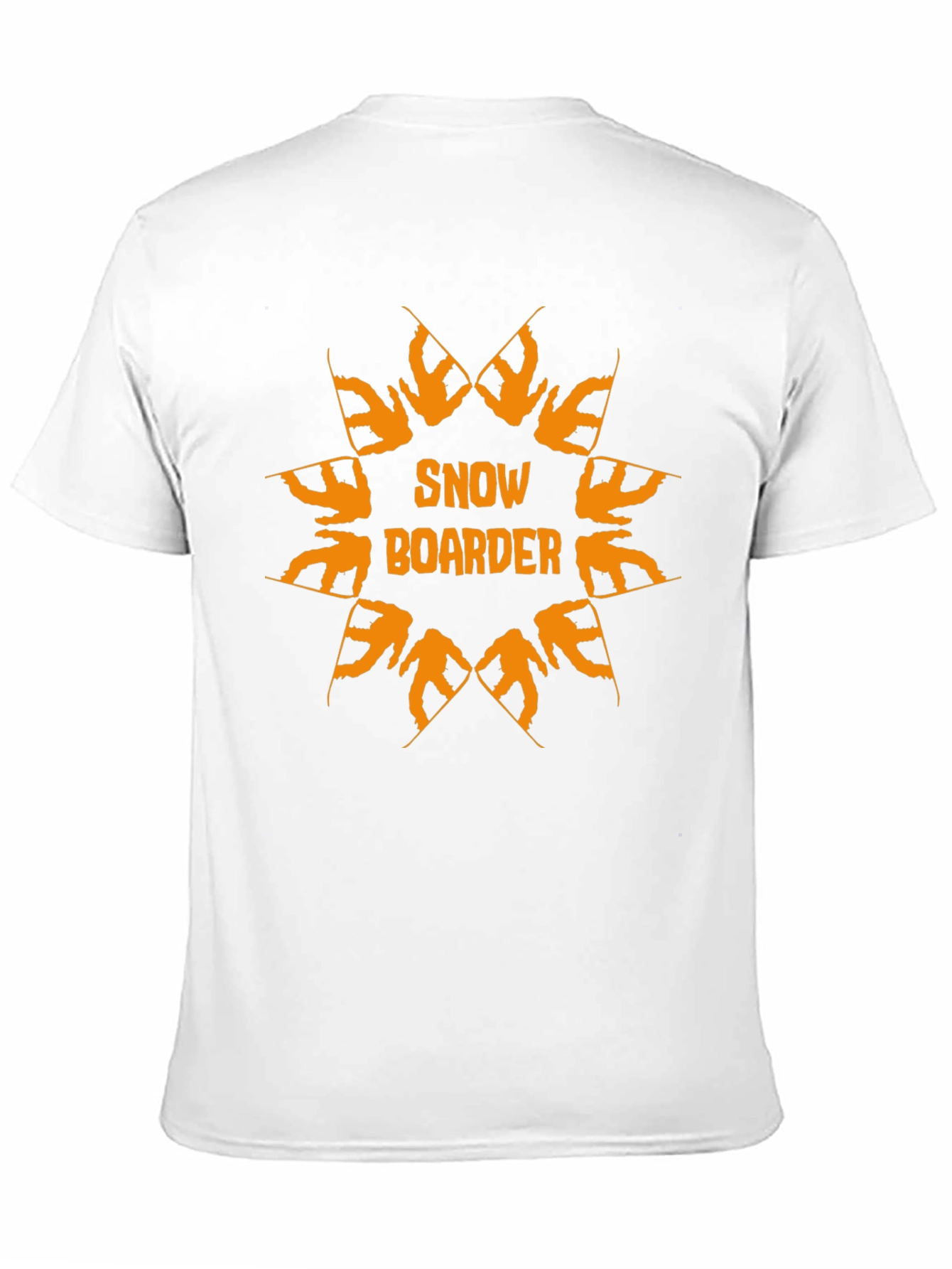 Snowboarder Graphic Print Black T-Shirt