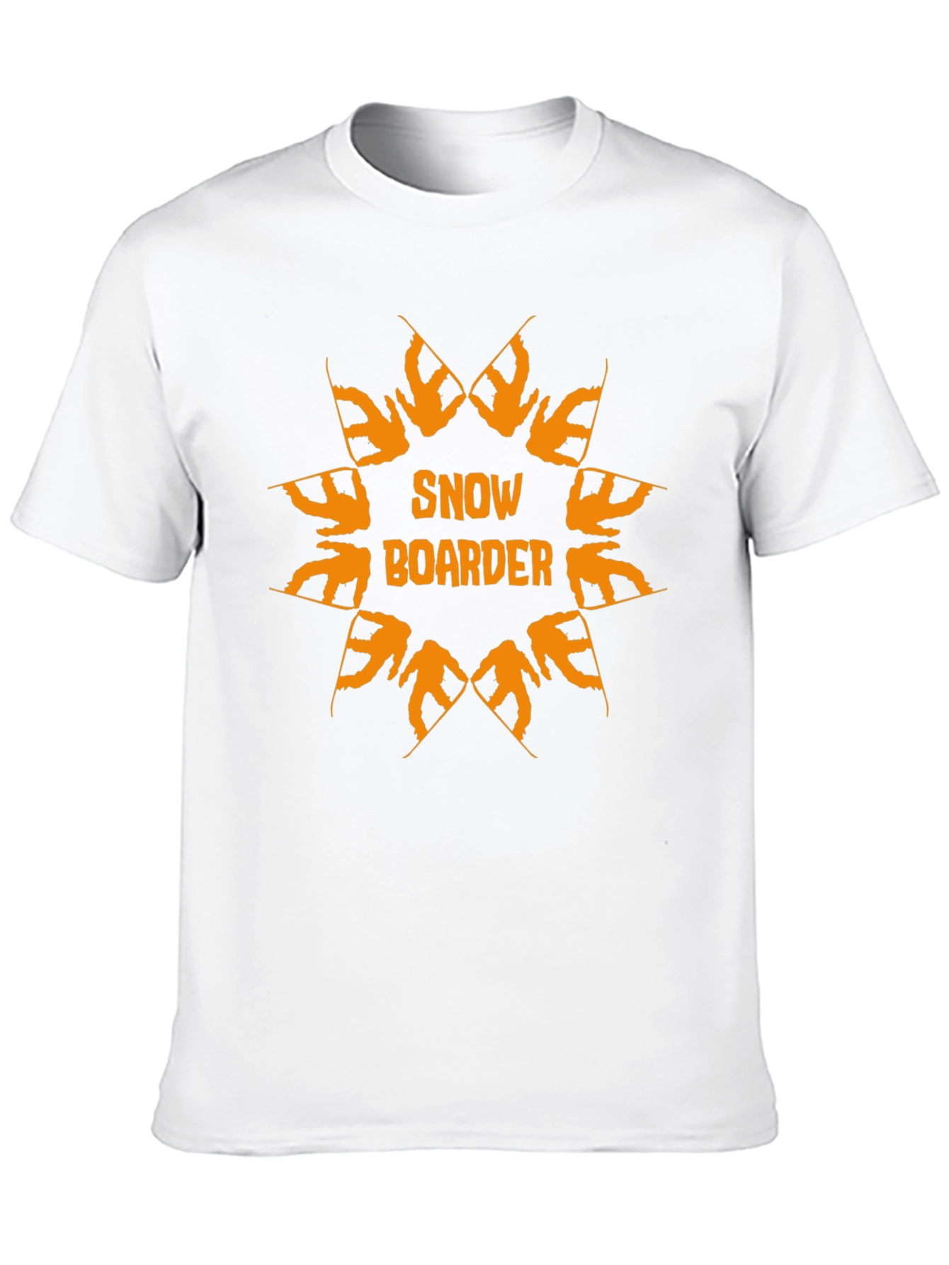 Snowboarder Graphic Print Black T-Shirt