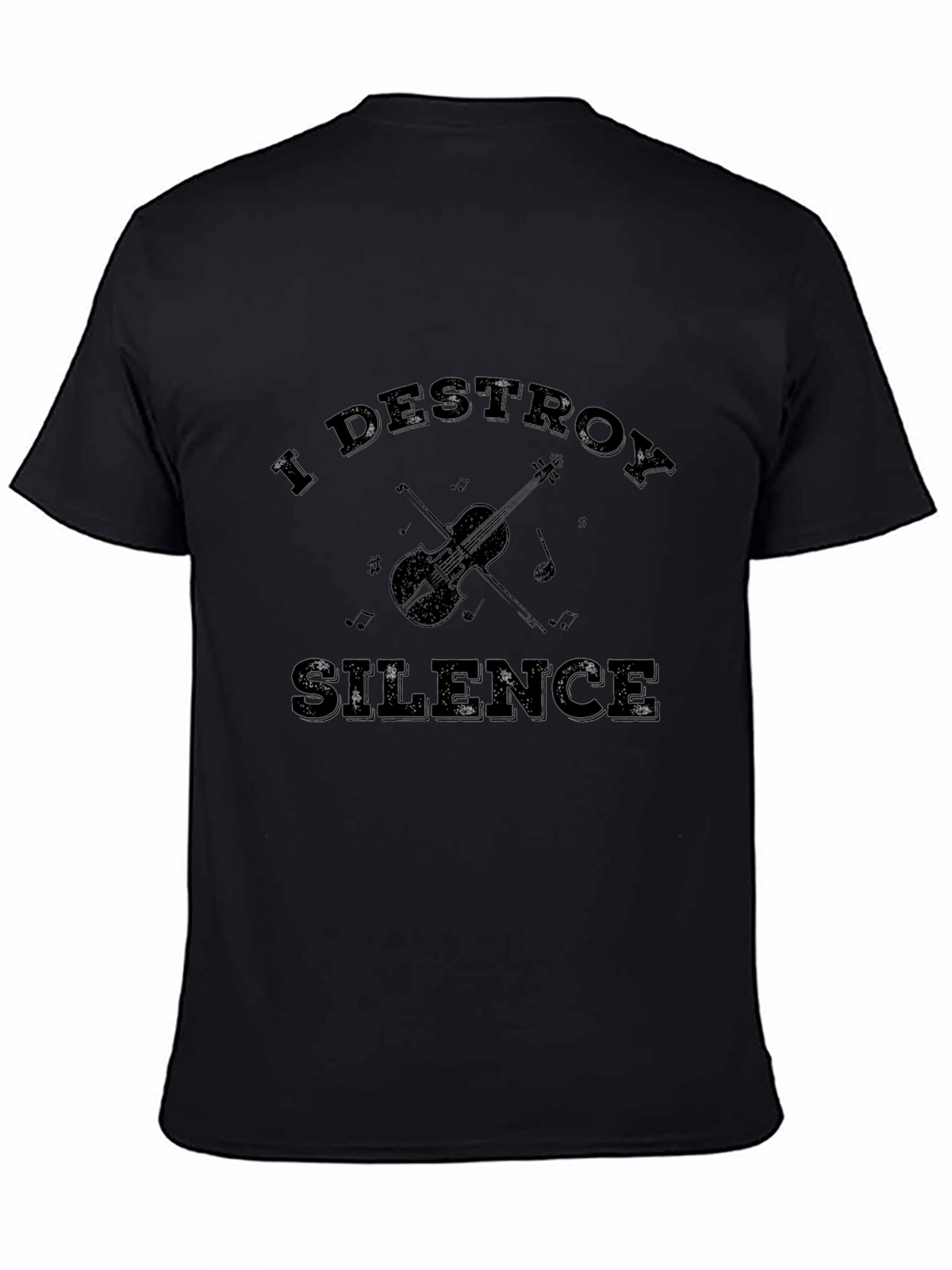 I Destroy Silence T-Shirt - Musician Black Tee
