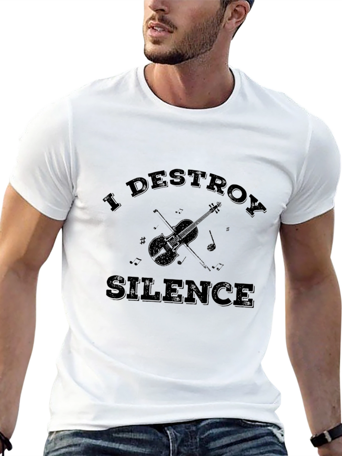 I Destroy Silence T-Shirt - Musician Black Tee