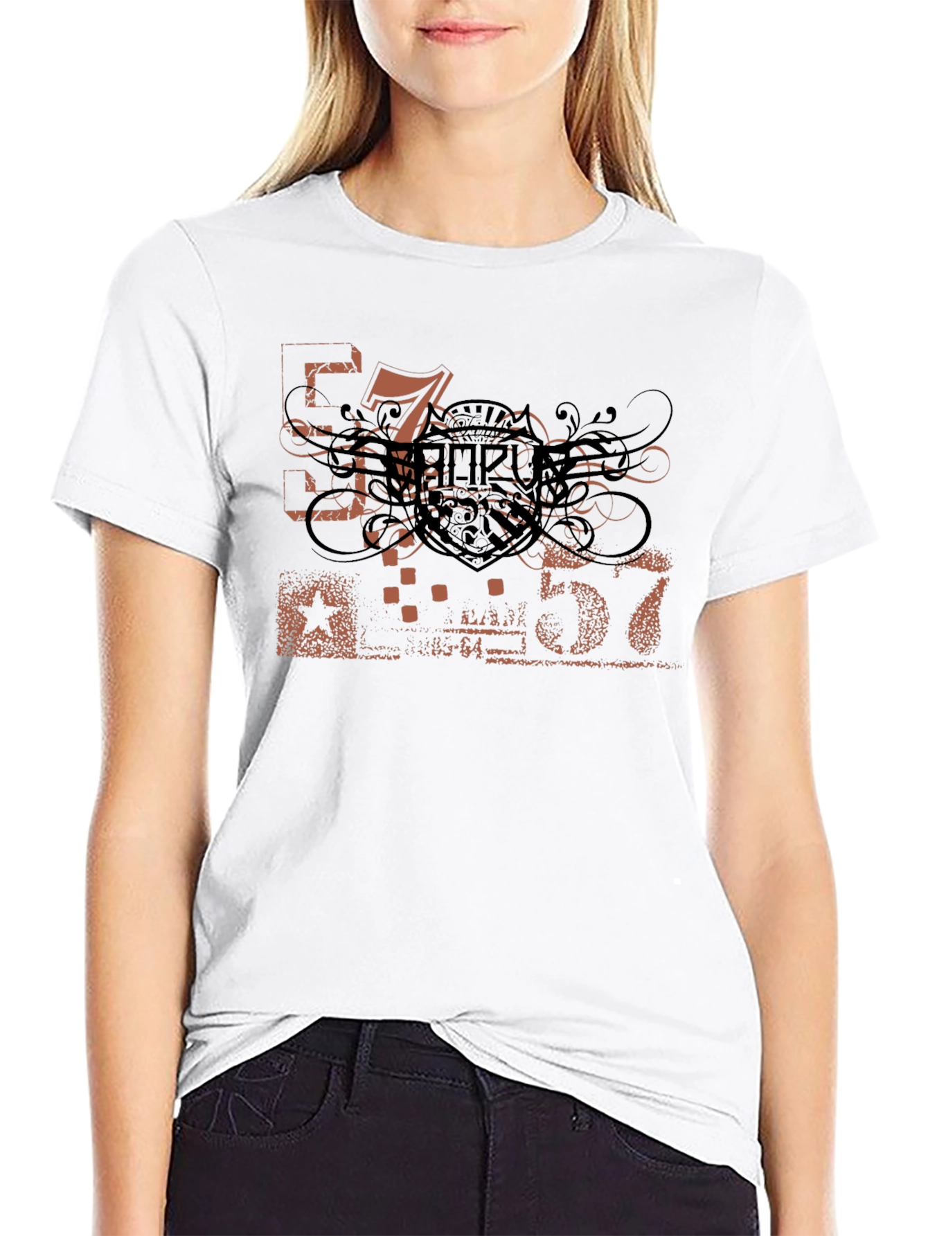 Mens Black Graphic Tee - Urban Style