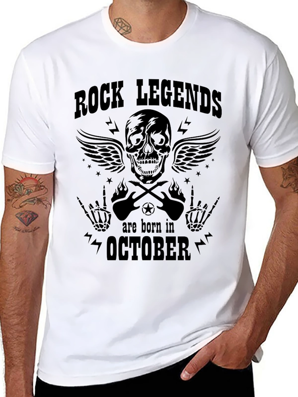 Rock Legends Born in October Graphic Tee