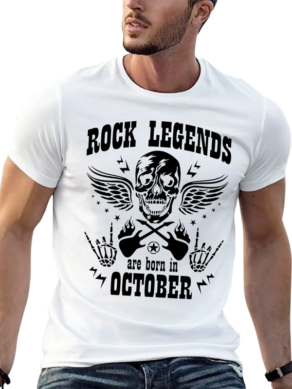 Rock Legends Born in October Graphic Tee
