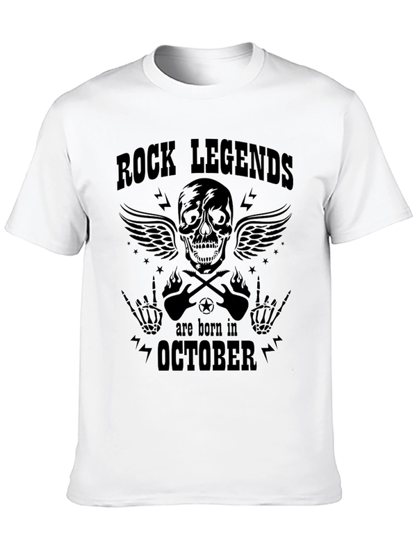 Rock Legends Born in October Graphic Tee