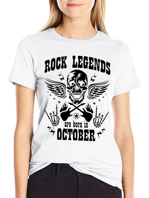 Rock Legends Born in October Graphic Tee