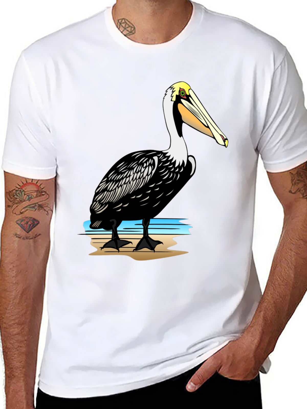 Pelican Graphic Print Black T-Shirt