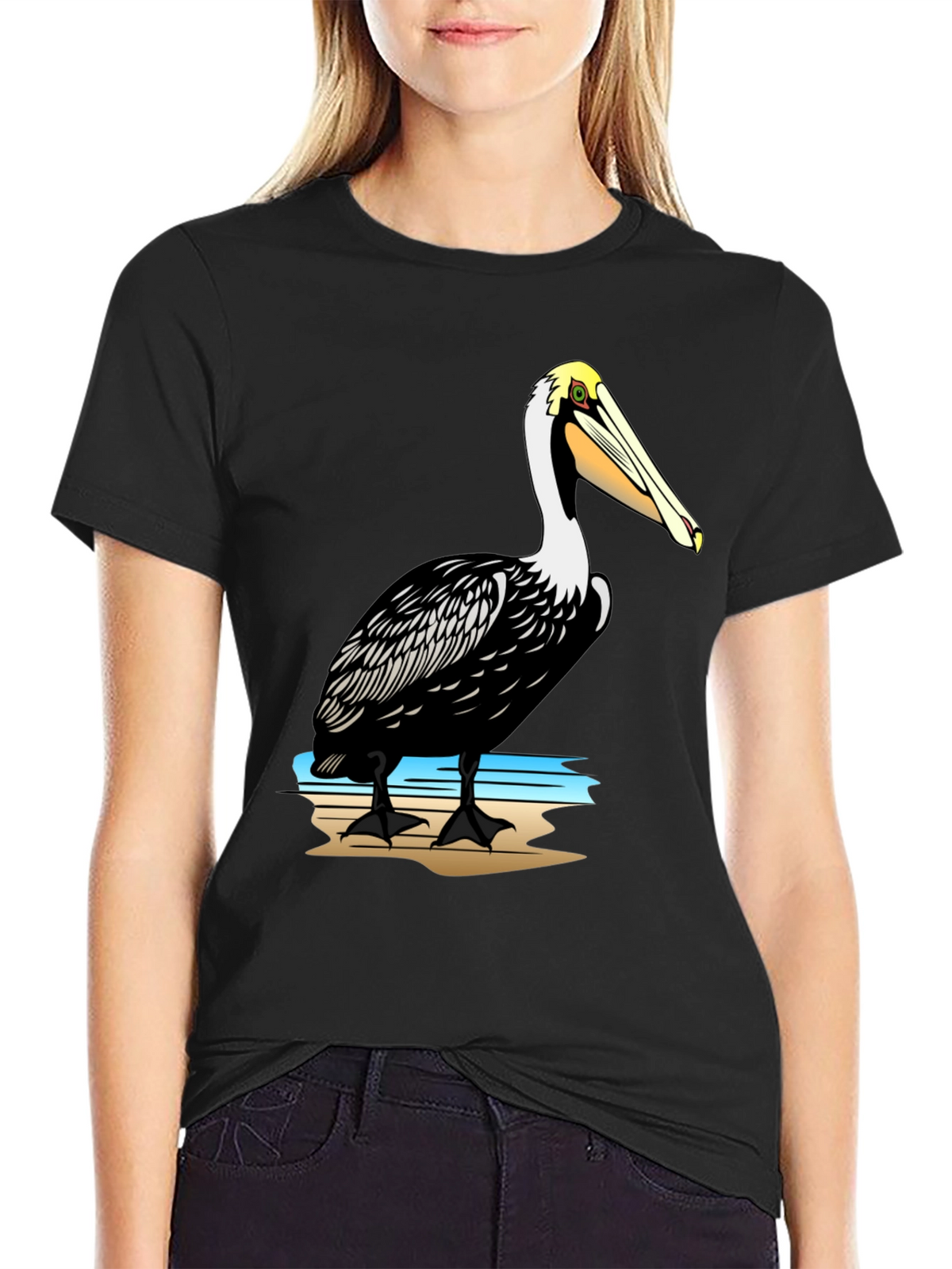 Pelican Graphic Print Black T-Shirt