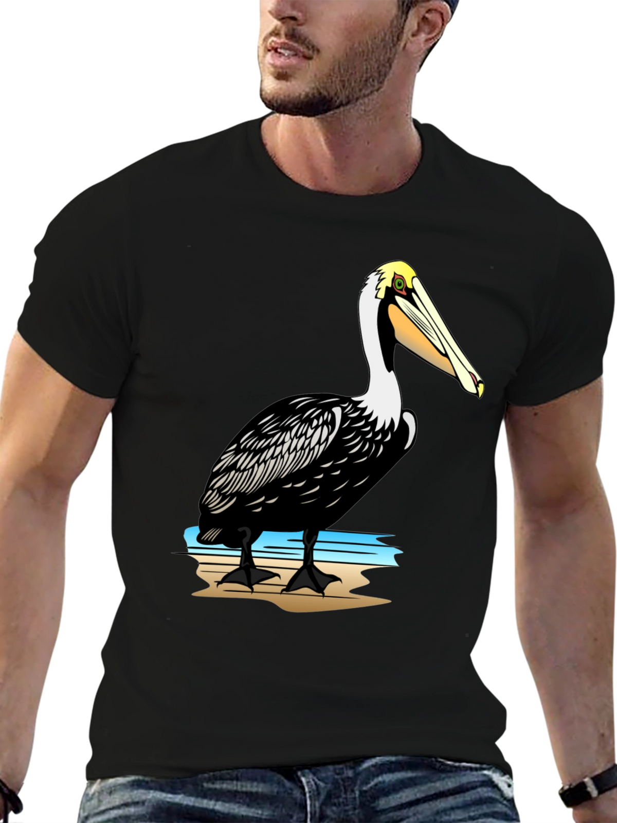 Pelican Graphic Print Black T-Shirt