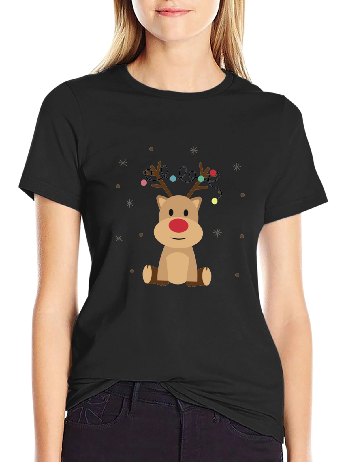 Festive Reindeer T-Shirt - Holiday Cheer