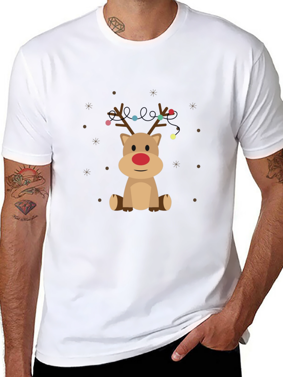 Festive Reindeer T-Shirt - Holiday Cheer