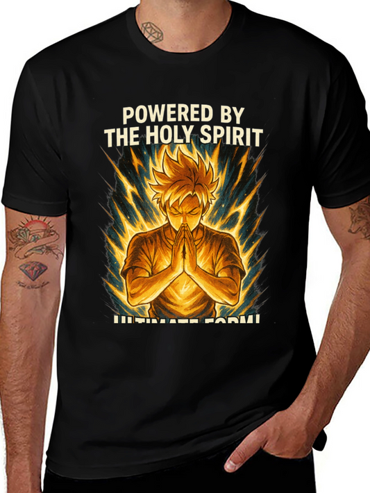 Powered by The Holy Spirit Anime Style T-Shirt