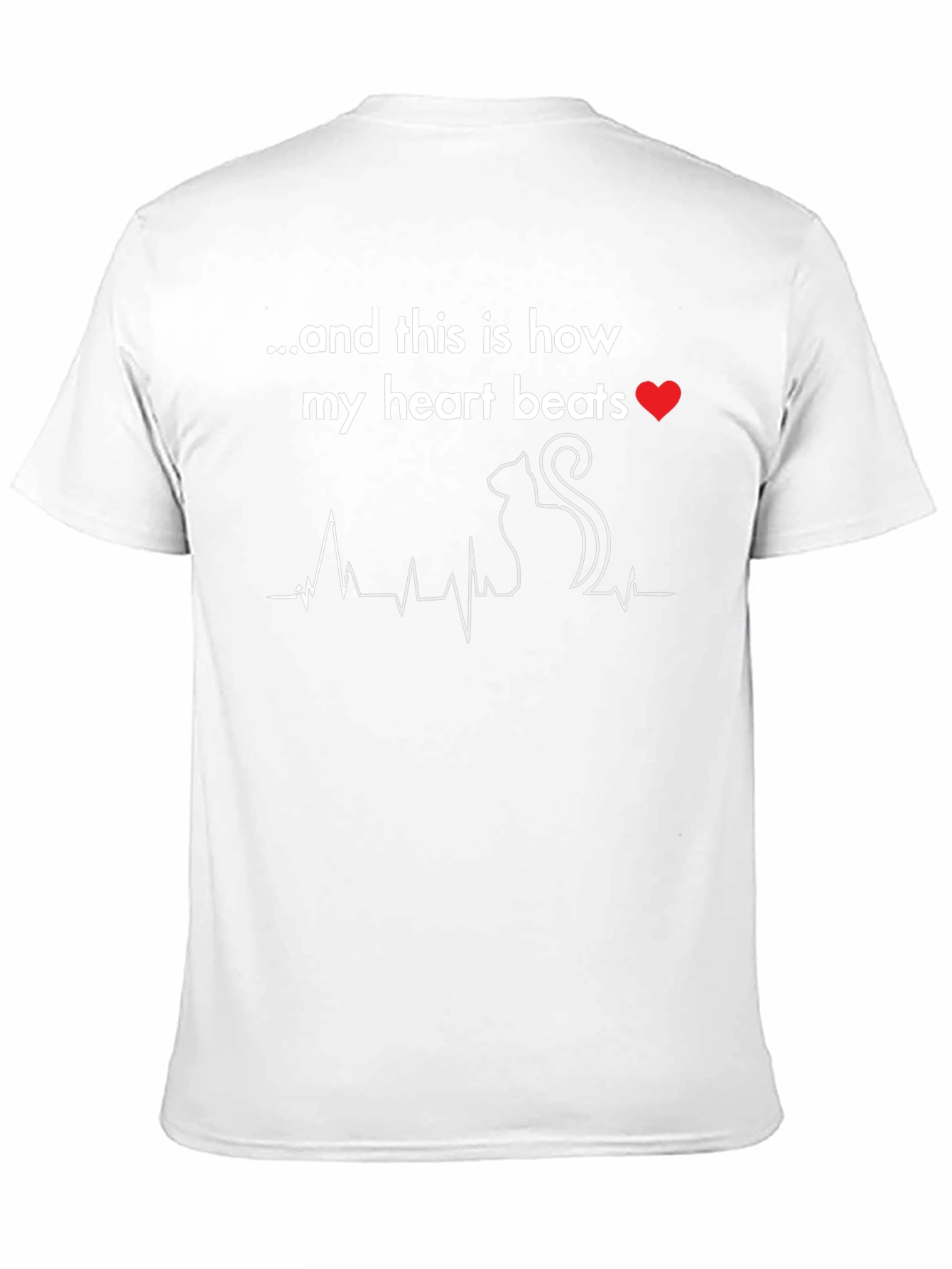 Cat Lover Heartbeat T-Shirt