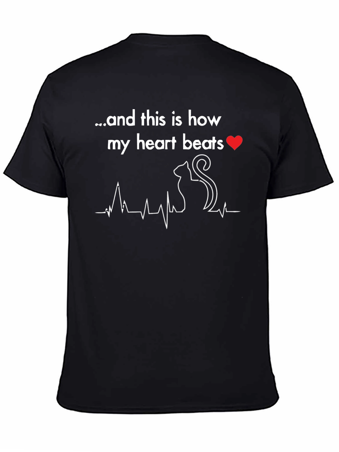 Cat Lover Heartbeat T-Shirt