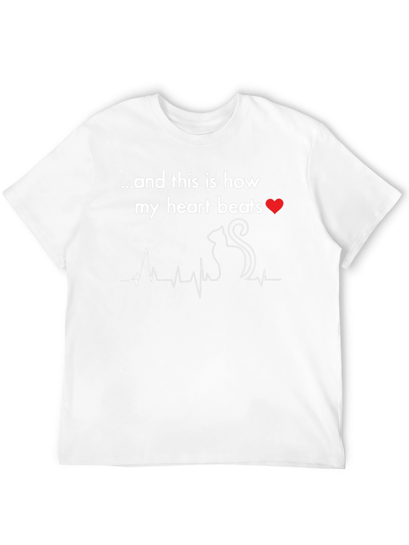 Cat Lover Heartbeat T-Shirt