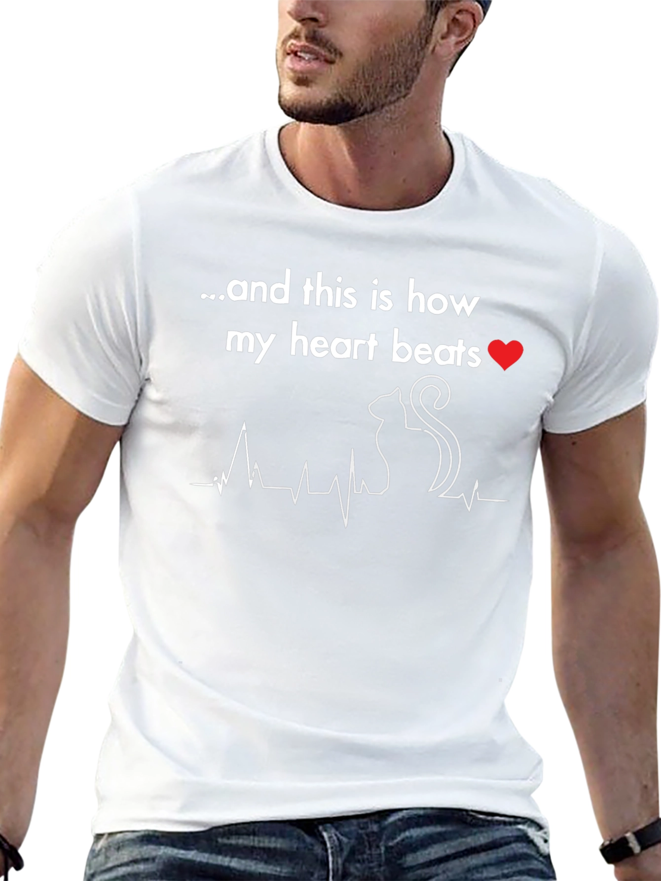 Cat Lover Heartbeat T-Shirt